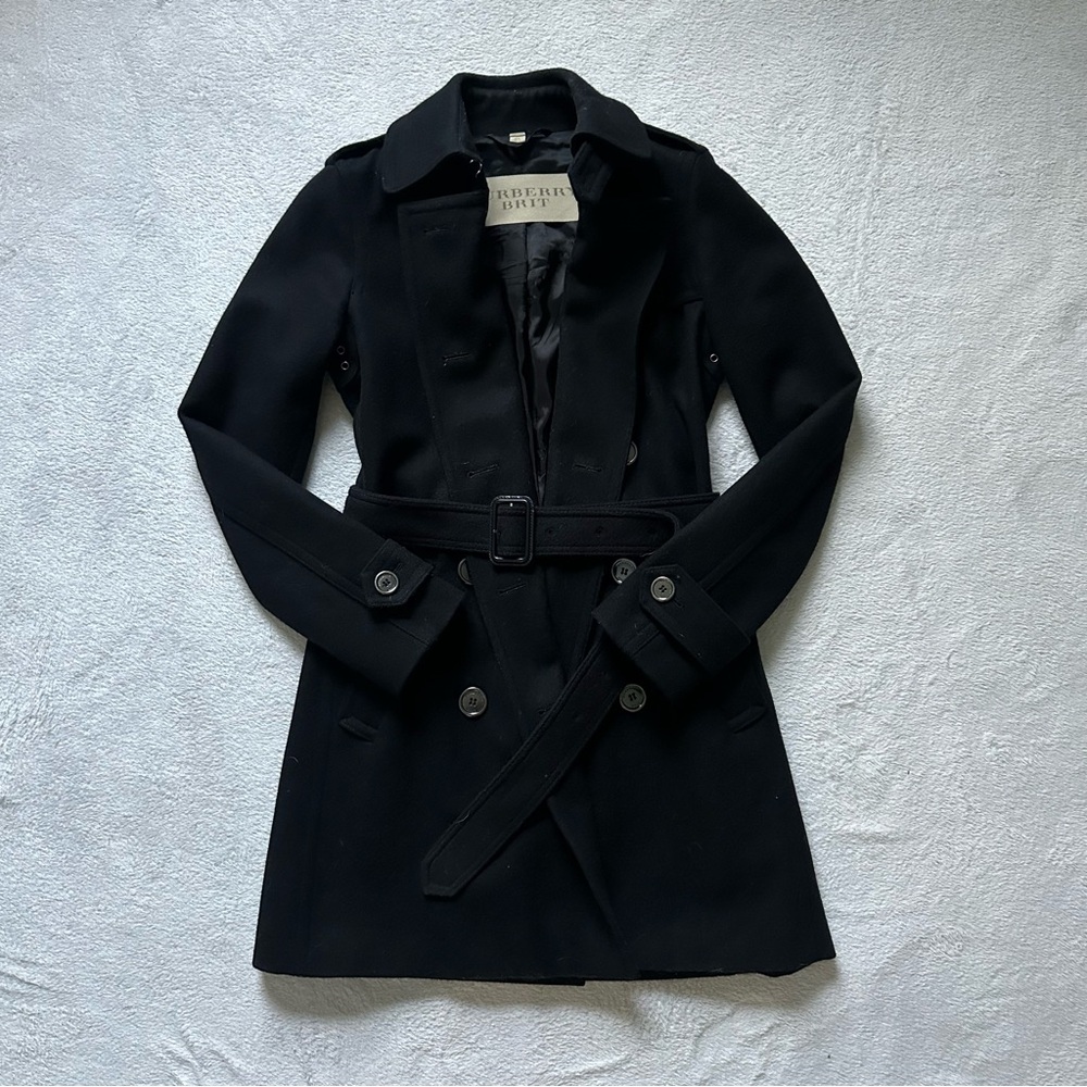 Burberry black coat